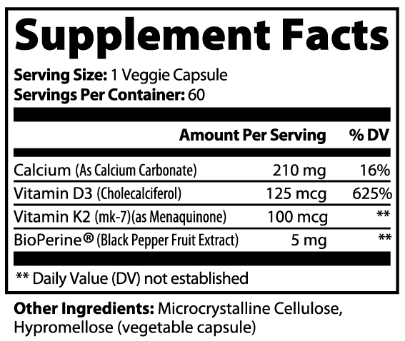 Bone & Cardiovascular Support (Vitamin K2 + D3)