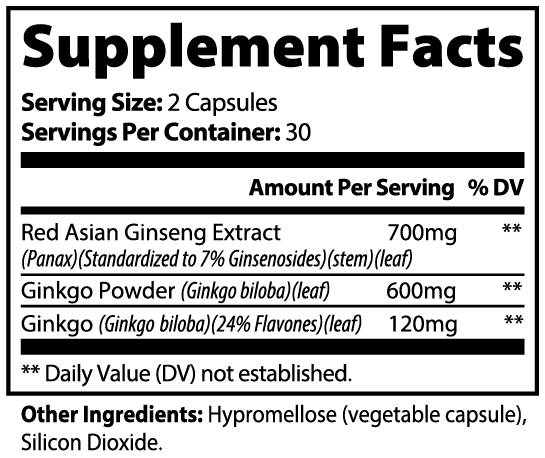 Prolean Ginkgo Biloba Ginseng - Ingredients