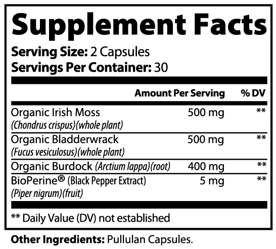 Sea Moss Complex (With Bladderwrack & Bioperine)