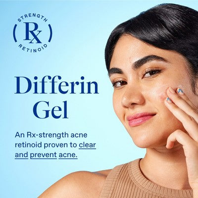 Differin Retinoid Acne Treatment; Adapalene Gel 0.1% 45g/1.6oz - New
