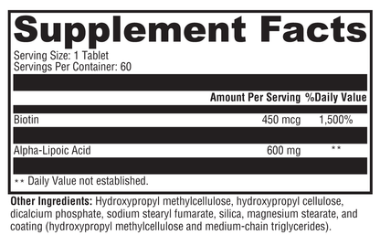 ALAmax™ CR 60 Tablets Supplement Facts