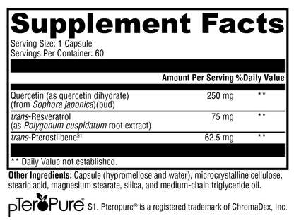 Resveratin™ Plus 60 Capsules Supplement Facts