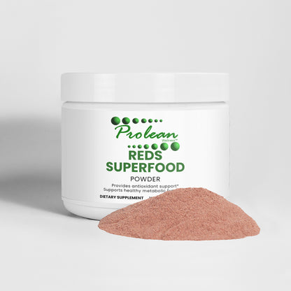 Prolean Reds Superfood - Front with Supplements