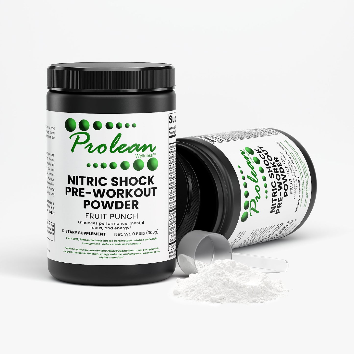 Prolean Nitric Shock Pre-Workout Fruit Punch - Product Display