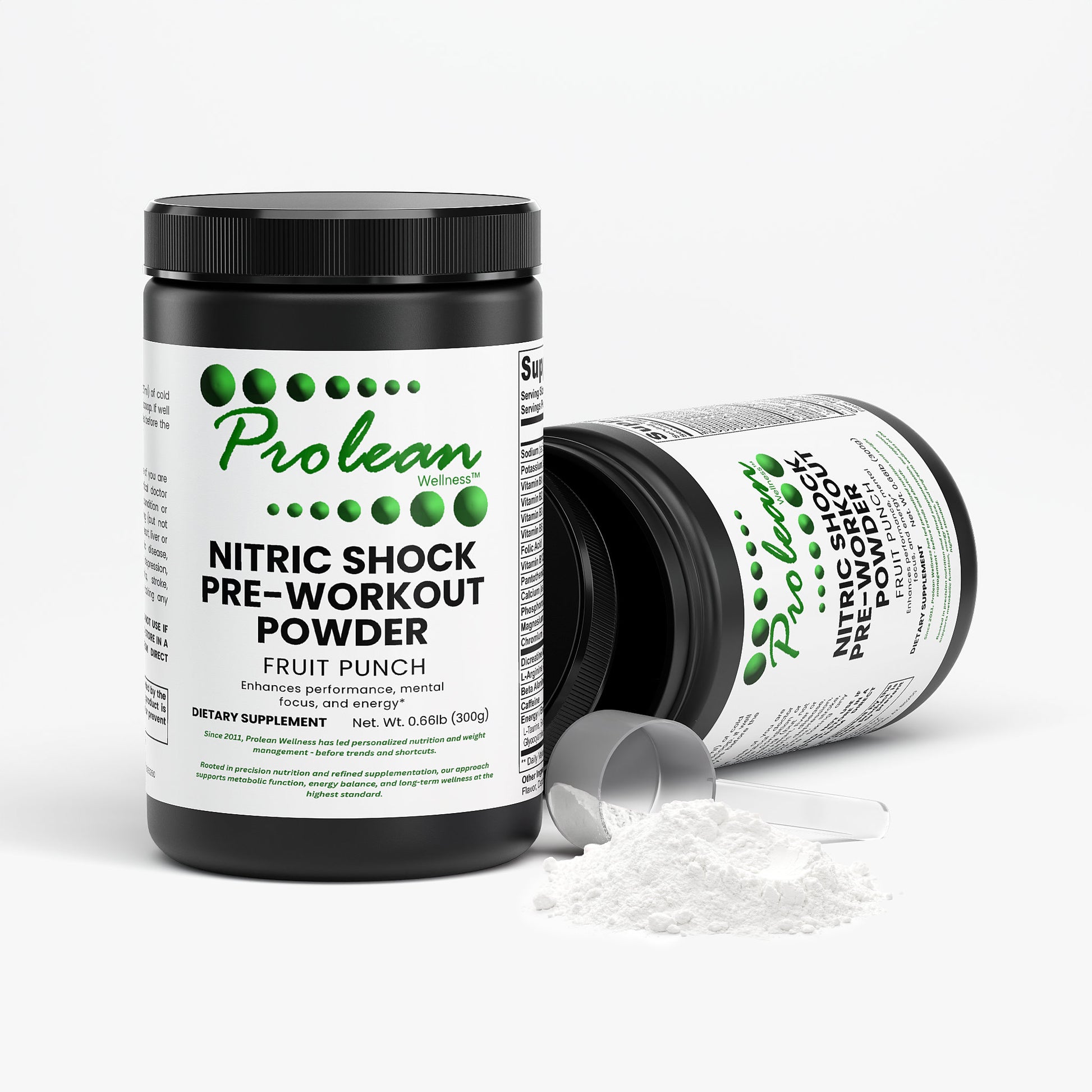 Prolean Nitric Shock Pre-Workout Fruit Punch - Product Display