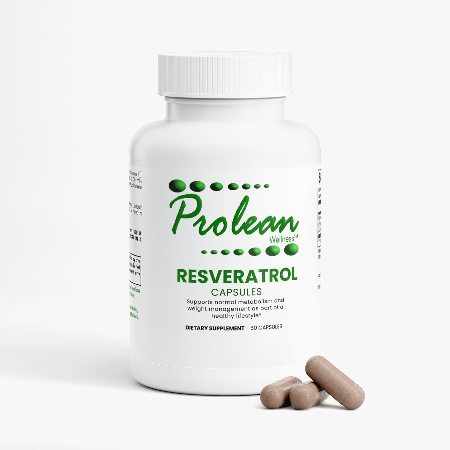 Prolean Resveratrol - Front with Supplements