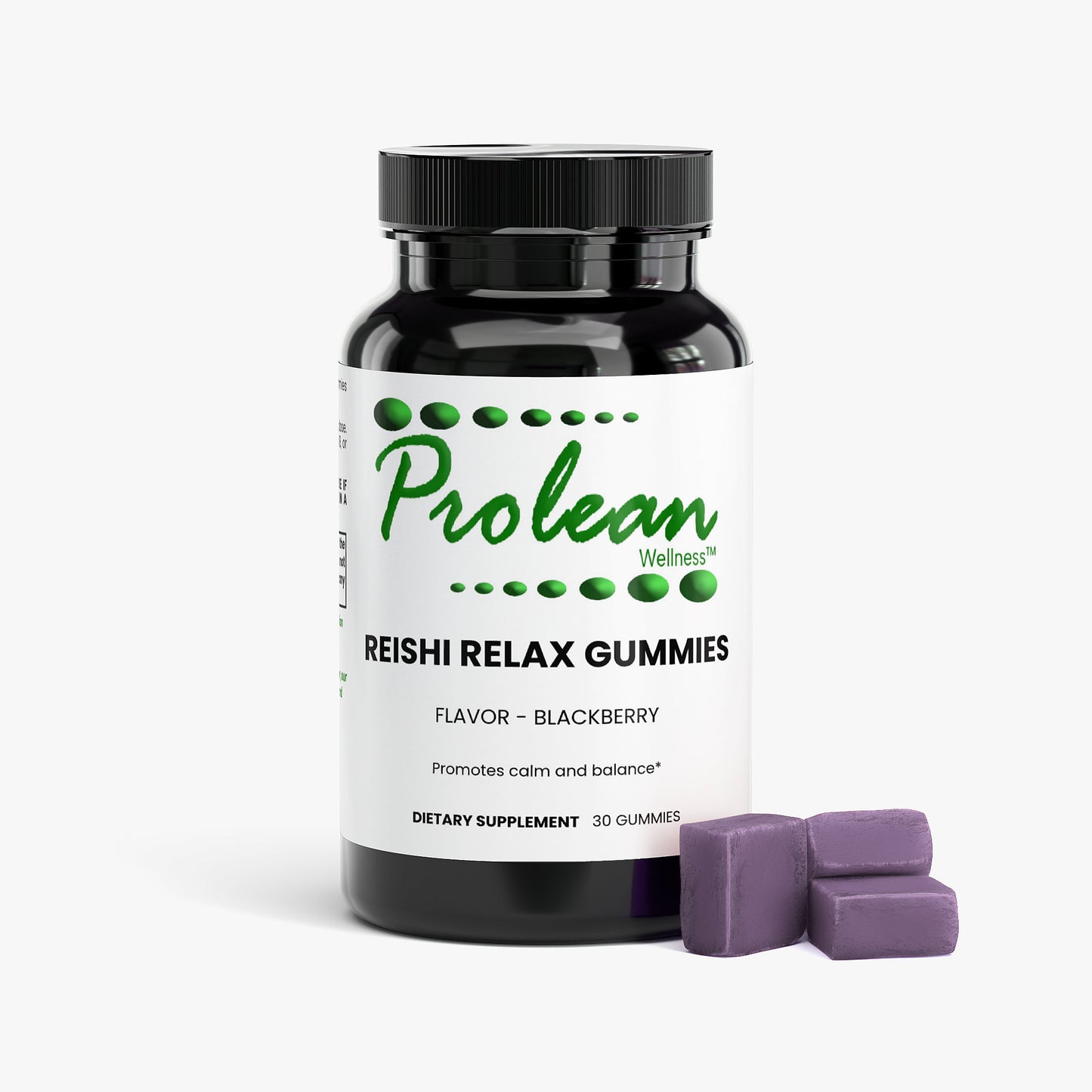 Prolean Reishi Relax Gummies - Front with Supplements
