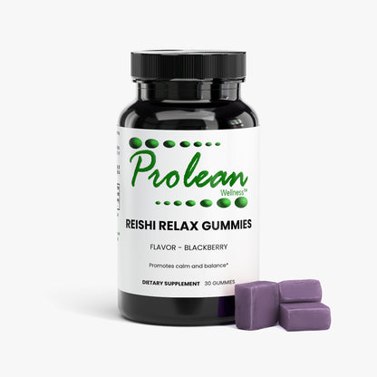 Prolean Reishi Relax Gummies - Front with Supplements