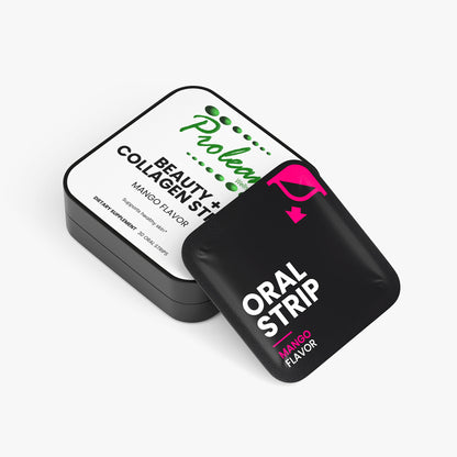 Prolean Beauty Collagen Strips - Front with Supplements