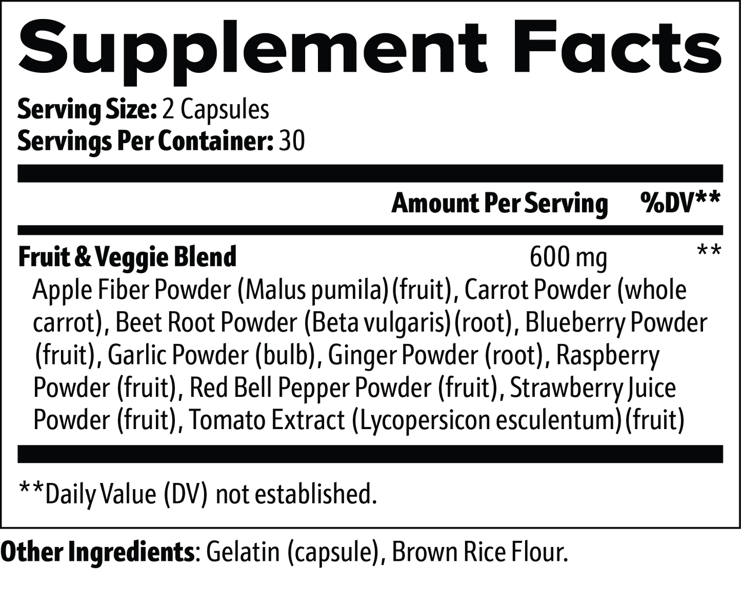 Whole Food Fruit & Veggie Complex
