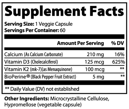 Bone & Cardiovascular Support (Vitamin K2 + D3)