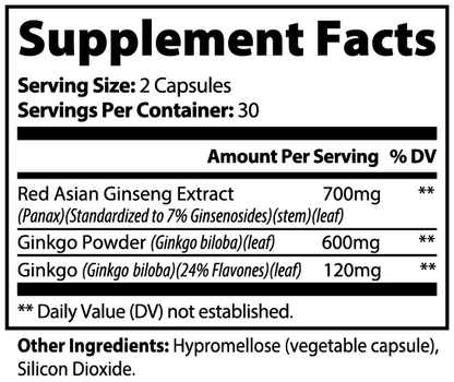 Prolean Ginkgo Biloba Ginseng - Ingredients