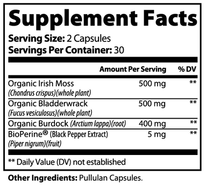 Sea Moss Complex (With Bladderwrack & Bioperine)