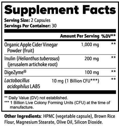 Prolean Apple Cider Vinegar - Ingredients